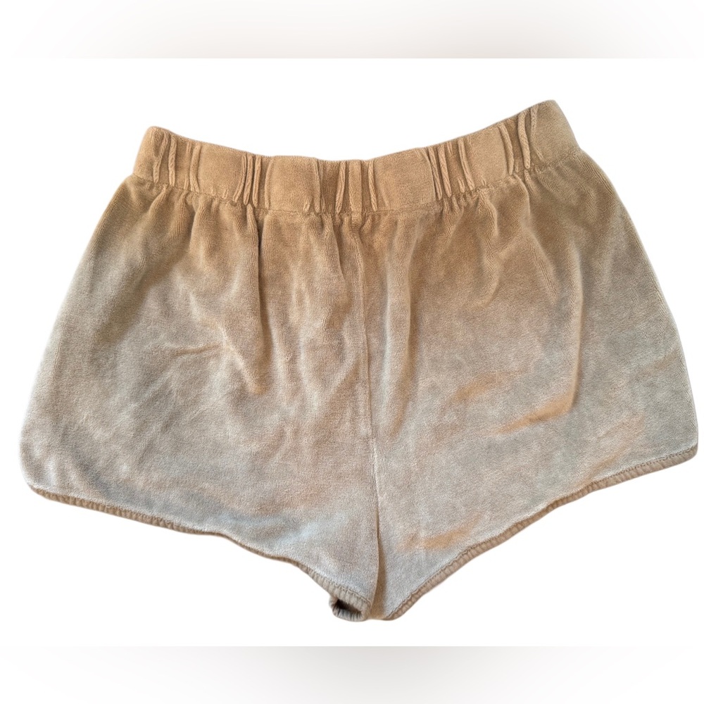 Fear of God Essentials Women's Velour Beach Short Oak Tan, Large - Picture 2 of 6
